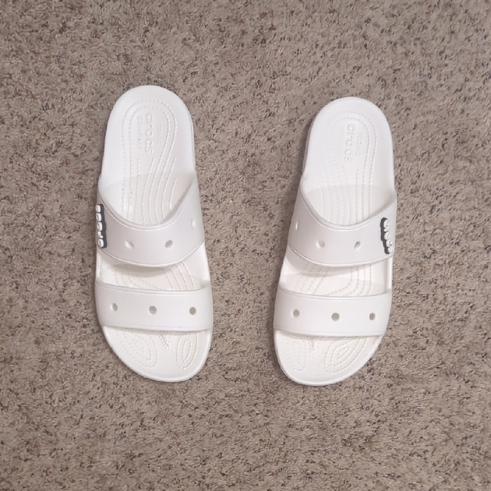 CROCS Men's  Or Women White Slide Sandals